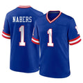 NY.Giants #1 Malik Nabers Player Royal Classic Home Game Edoa Stitched Jerseys