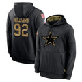 D.Cowboys #92 Quinnen Williams Player Black Salute to Service Pullover Hoodies Limited Edoa Stitched Jerseys