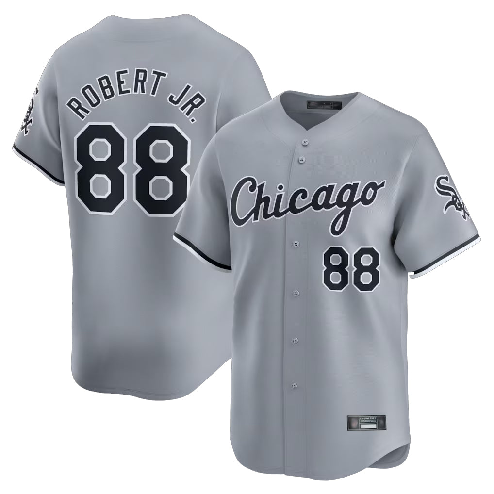 C.White Sox #88 Luis Robert Jr Player Gray Road Limited Home Edoa Stitched Jerseys