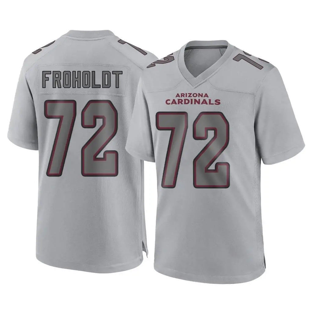 A.Cardinals #72 Hjalte Froholdt Player Gray Atmosphere Fashion Home Game Edoa Stitched Jerseys