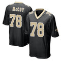 NO.Saints #78 Erik McCoy Player Black Home Game Edoa Stitched Jerseys