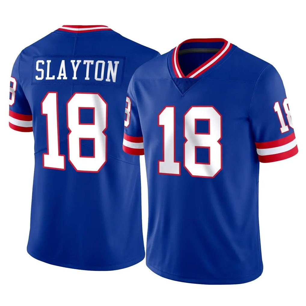 NY.Giants #18 Darius Slayton Player Royal Classic Vapor Home Game Edoa Stitched Jerseys