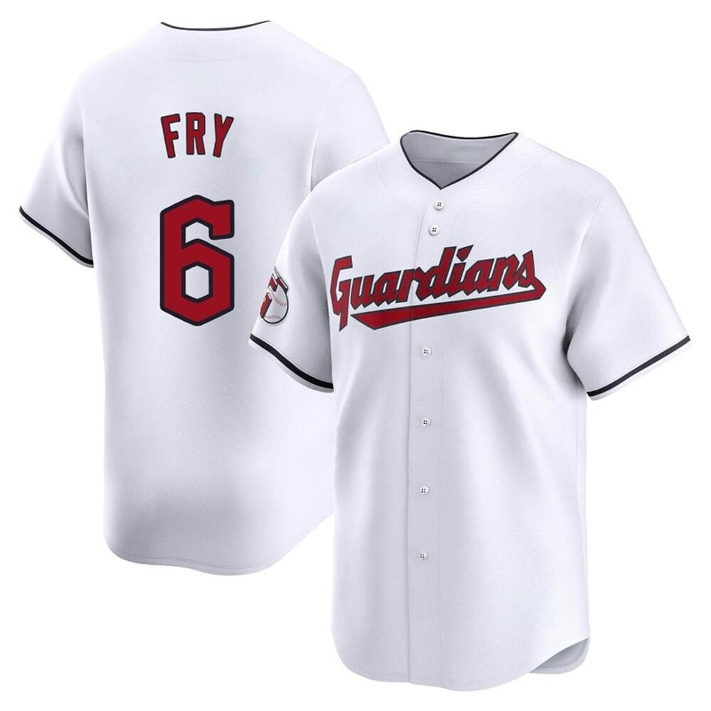C.Guardians #6 David Fry Player White Limited Home Edoa Stitched Jerseys