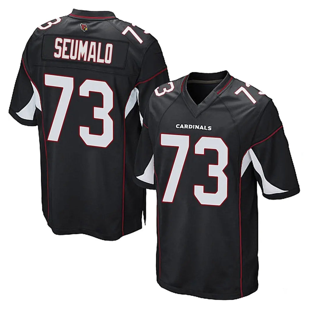 A.Cardinals #73 Isaac Seumalo Player Black Home Game Edoa Stitched Jerseys
