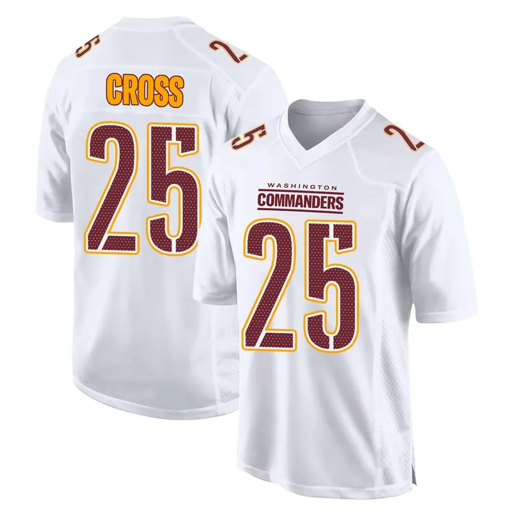 W.Commanders #25 Nick Cross Player White Tundra Fashion Home Game Edoa Stitched Jerseys