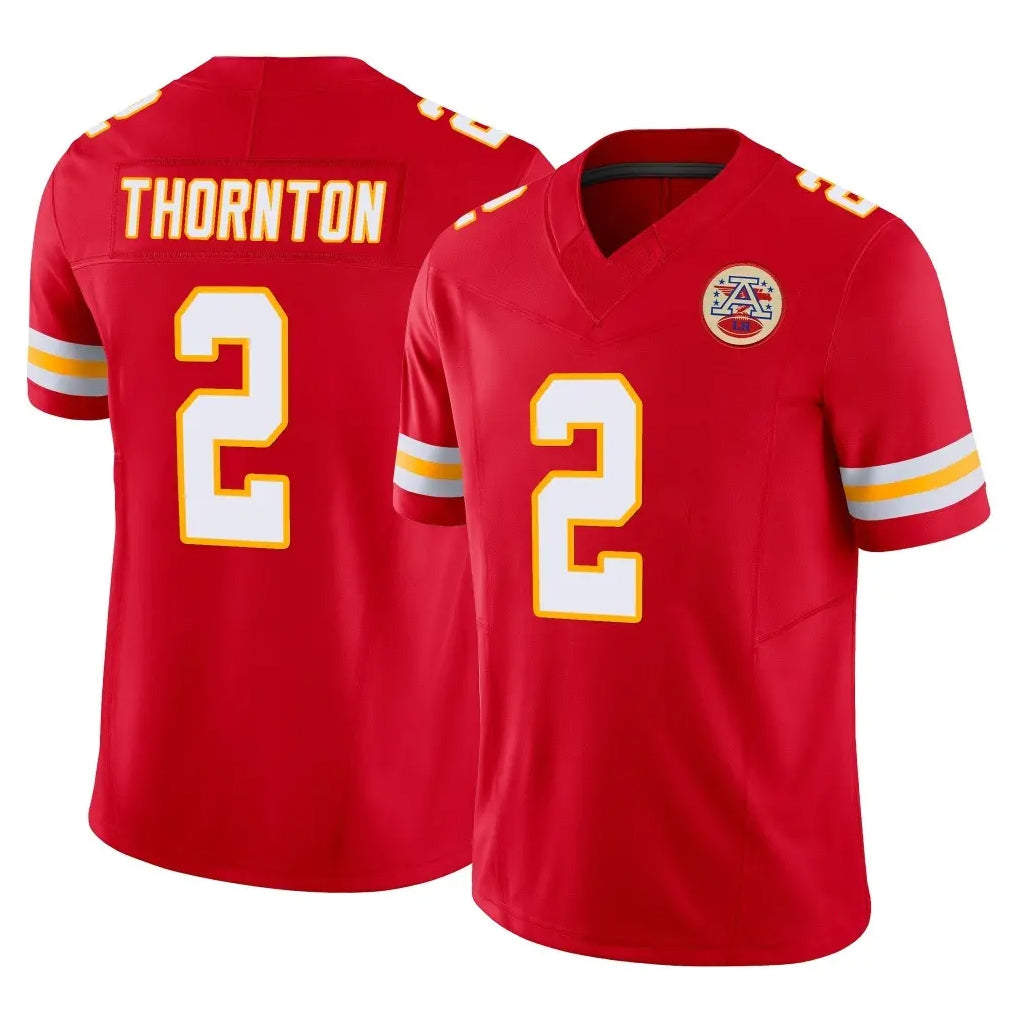 KC.Chiefs #2 Tyquan Thornton Player Red Limited Vapor F.U.S.E. Home Game Edoa Stitched Jerseys