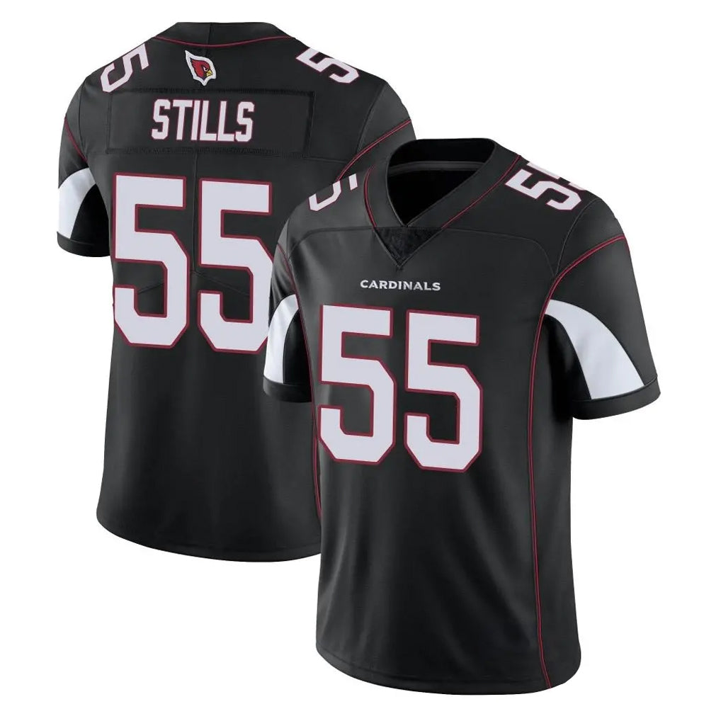 A.Cardinals #55 Dante Stills Player Black Vapor Limited Home Game Edoa Stitched Jerseys
