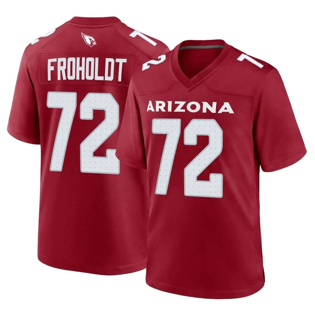 A.Cardinals #72 Hjalte Froholdt Player Cardinal Limited Home Game Edoa Stitched Jerseys
