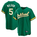 Athletics #5 Jacob Wilson Player Kelly Green Home Game Edoa Stitched Jerseys