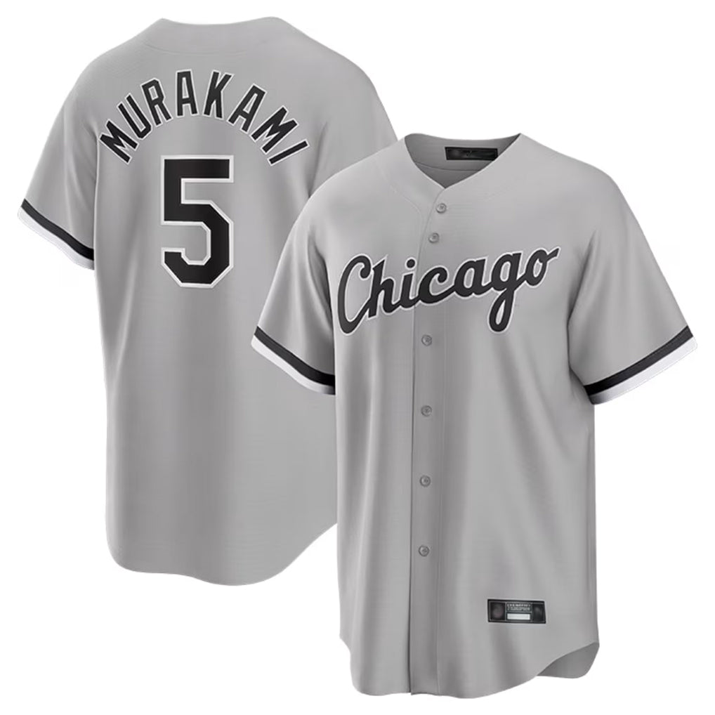 C.White Sox #5 Munetaka Murakami Player Gray Home Game Edoa Stitched Jerseys