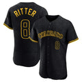 C.Rockies #8 Ryan Ritter Player Black Snake Skin City Limited Elite Home Edoa Stitched Jerseys