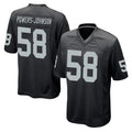 LV.Raiders #58 Jackson Powers-Johnson Player Black Home Game Edoa Stitched Jerseys