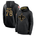 NO.Saints #78 Erik McCoy Player Black Salute to Service Hoodies Limited Game Edoa Stitched Jerseys