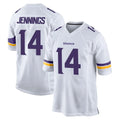 M.Vikings #14 Jauan Jennings Player White Home Game Edoa Stitched Jerseys