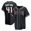 A.Diamondbacks #41 Carlos Santana Player Black Home Game Edoa Stitched Jerseys
