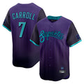 A.Diamondbacks #7 Corbin Carroll Player Purple 2025 City Connect Limited Home Game Edoa Stitched Jerseys