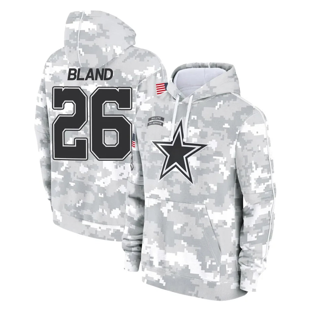 D.Cowboys #26 DaRon Bland Player Arctic Camo Salute to Service Hoodies Limited Game Edoa Stitched Jerseys