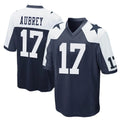 D.Cowboys #17 Brandon Aubrey Player Navy-White Alternate Home Game Edoa Stitched Jerseys