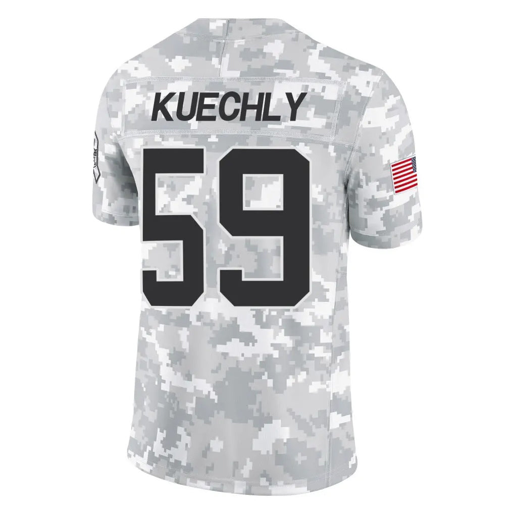 C.Panthers #59 Luke Kuechly Player Arctic Camo Salute to Service Limited Game Edoa Stitched Jerseys