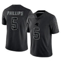 C.Panthers #5 Jaelan Phillips Player Black Limited Reflective Game Edoa Stitched Jerseys