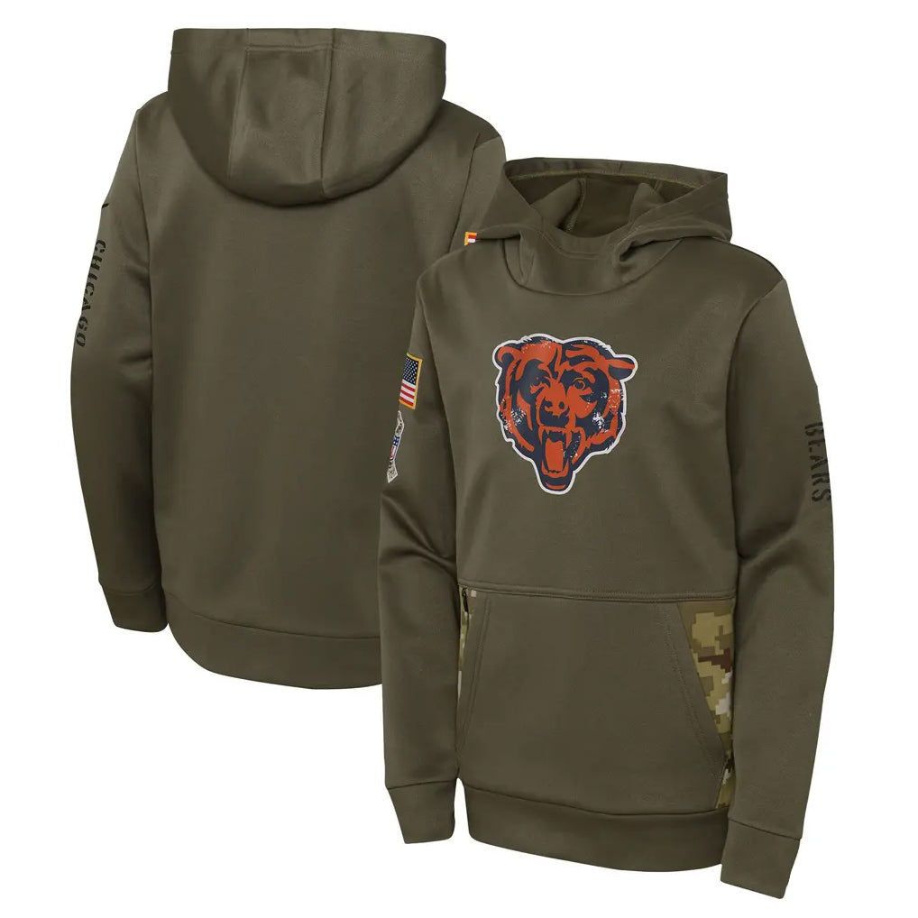 C.Bears ## Bears Blank Player Olive Salute to Service Pullover Hoodies Limited Edoa Stitched Jerseys