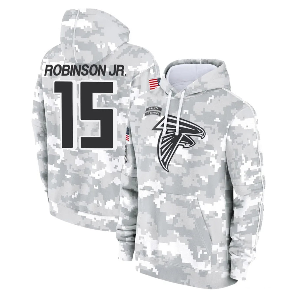 A.Falcons #15 Brian Robinson Player Camo Arctic Salute to Service Hoodies Limited Edoa Stitched Jerseys