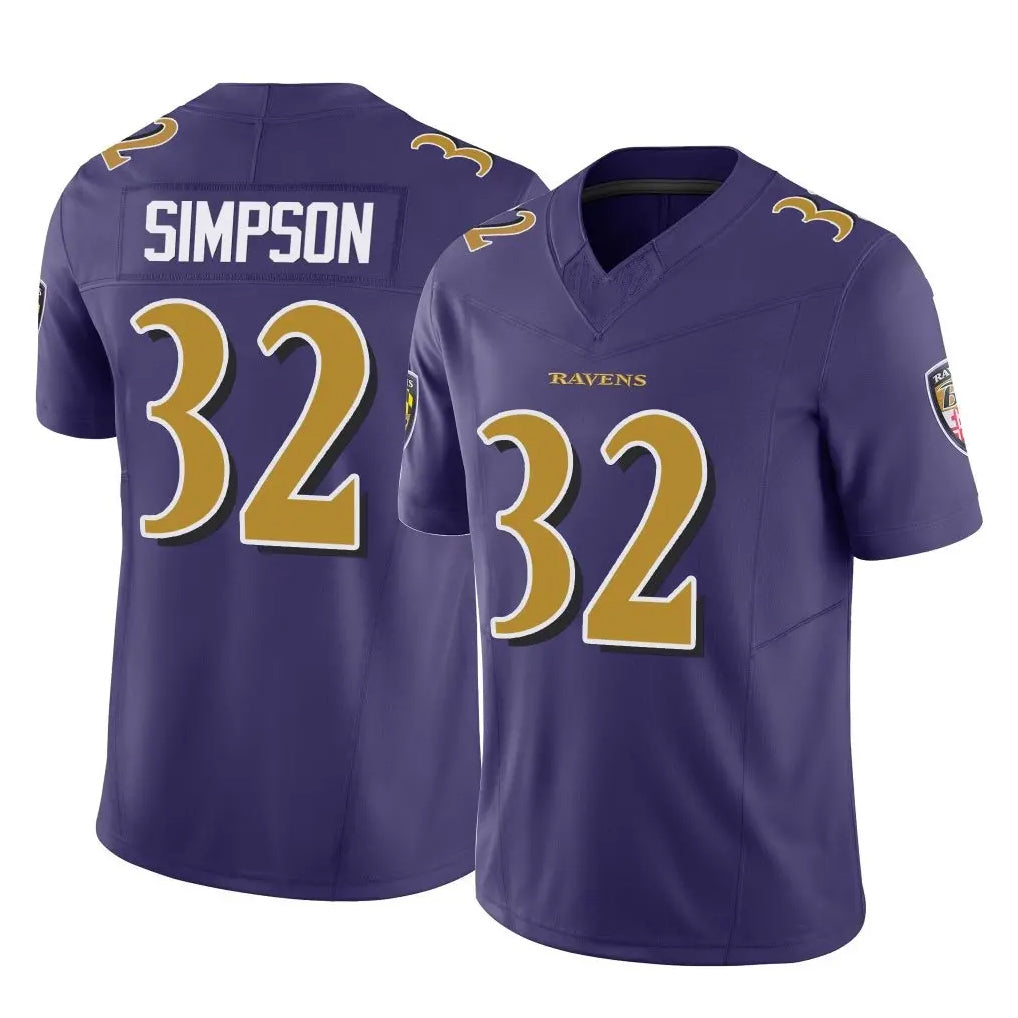 B.Ravens #32 Trenton Simpson Player Purple Vapor F.U.S.E. Limited Edoa Stitched Jerseys
