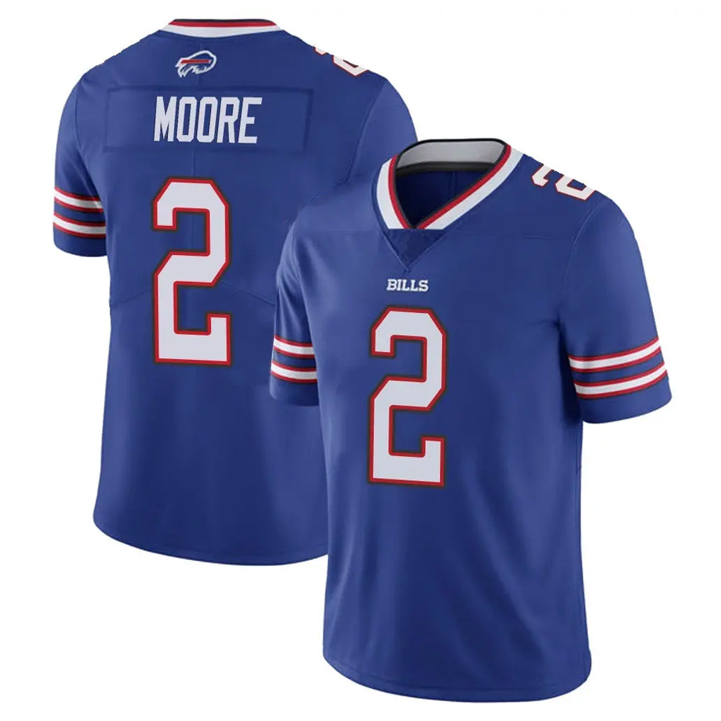 B.Bills #2 DJ Moore Player Royal Vapor Untouchable Limited Edoa Stitched Jerseys