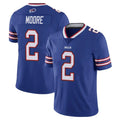 B.Bills #2 DJ Moore Player Royal Vapor Untouchable Limited Edoa Stitched Jerseys