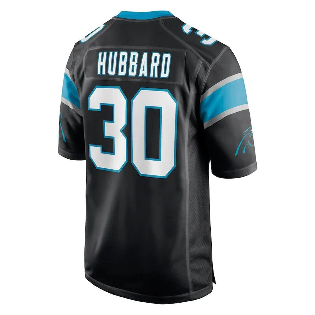 C.Panthers #30 Chuba Hubbard Player Black Game Edoa Stitched Jerseys