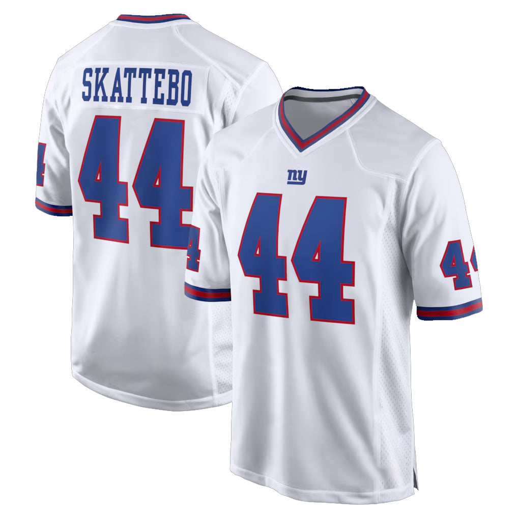 NY.Giants #44 Cam Skattebo Player White Game Home Edoa Stitched Jerseys