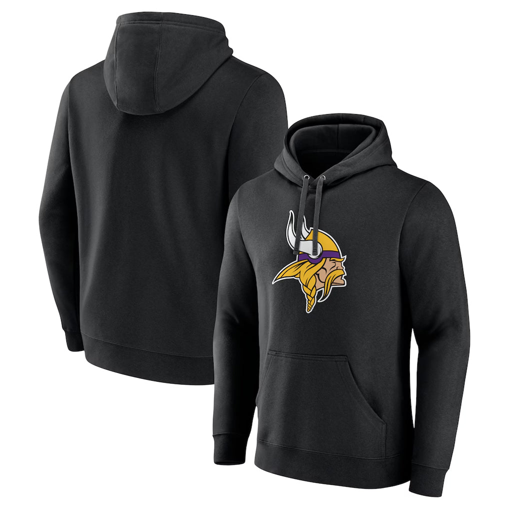 M.Vikings ## Vikings Blank Player Black LOGO Pullover Hoodies Limited Game Edoa Stitched Jerseys