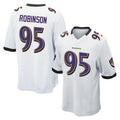 B.Ravens #95 Tavius Robinson Player White Home Game Edoa Stitched Jerseys
