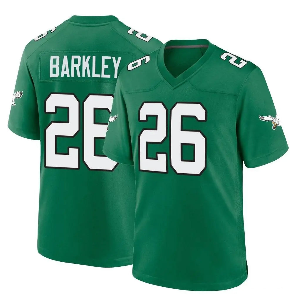 P.Eagles #26 Saquon Barkley Player Green Kelly Alternate Home Game Edoa Stitched Jerseys