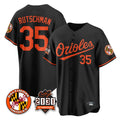 B.Orioles #35 Adley Rutschman Player Black 30th Anniversary of 2131 Home Game Edoa Stitched Jerseys