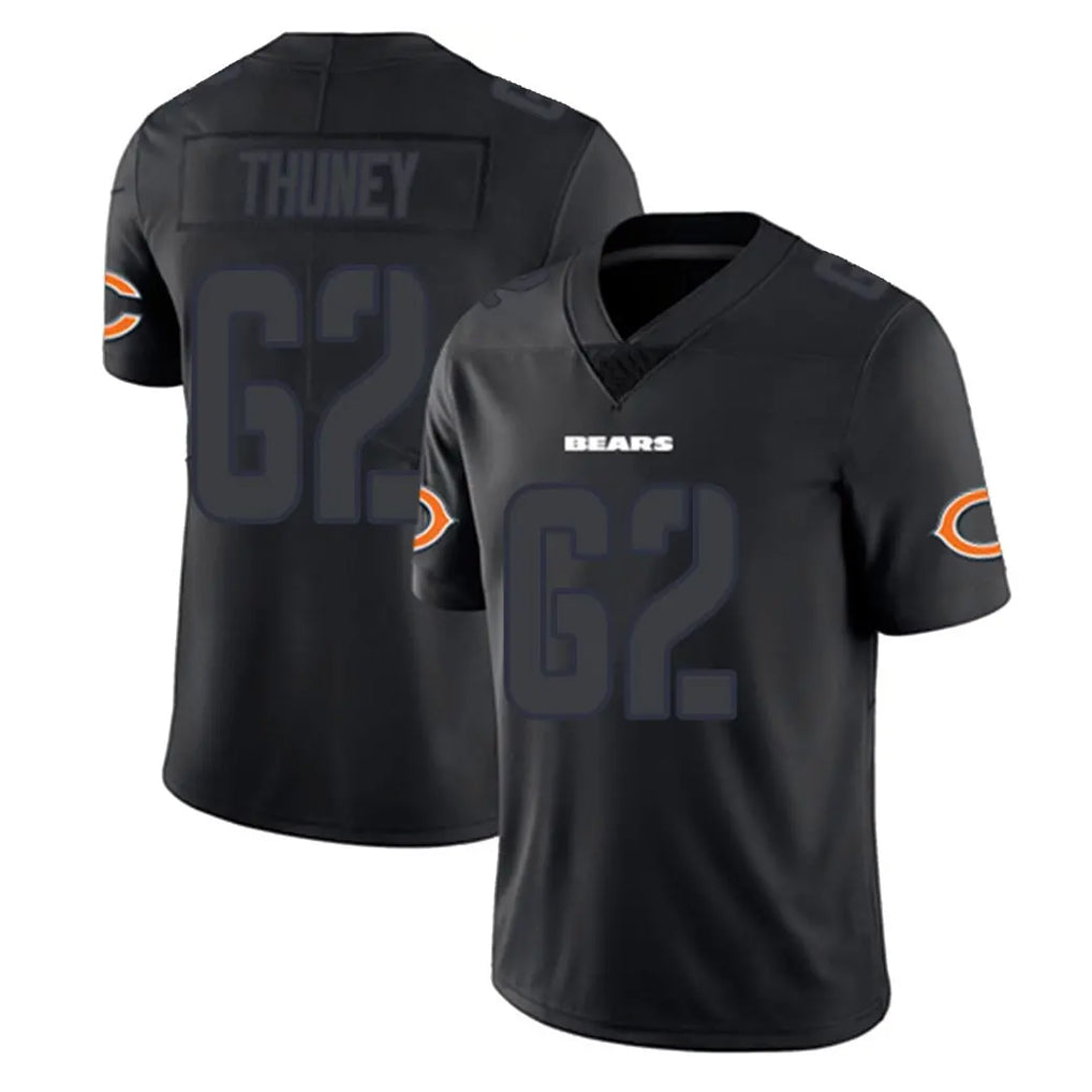 C.Bears #62 Joe Thuney Player Black Impact Limited Game Edoa Stitched Jerseys