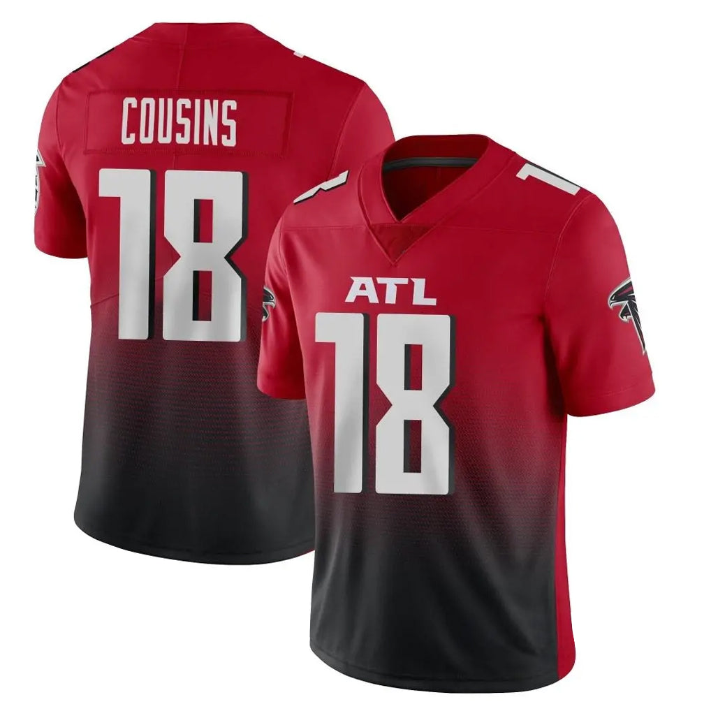 A.Falcons #18 Kirk Cousins Player Red Vapor Untouchable Limited Home Game Edoa Stitched Jerseys