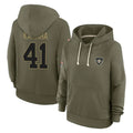 NO.Saints #41 Alvin Kamara Player Olive Salute to Service Pullover Hoodies Limited Edoa Stitched Jerseys