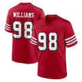 SF.49ers #98 Mykel Williams Player Red Limited Alternate Home Game Edoa Stitched Jerseys