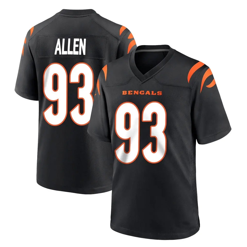 C.Bengals #93 Jonathan Allen Player Black Home Game Edoa Stitched Jerseys