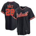 D.Tigers #28 Javier B¨¢ez Player Navy Home Game Edoa Stitched Jerseys