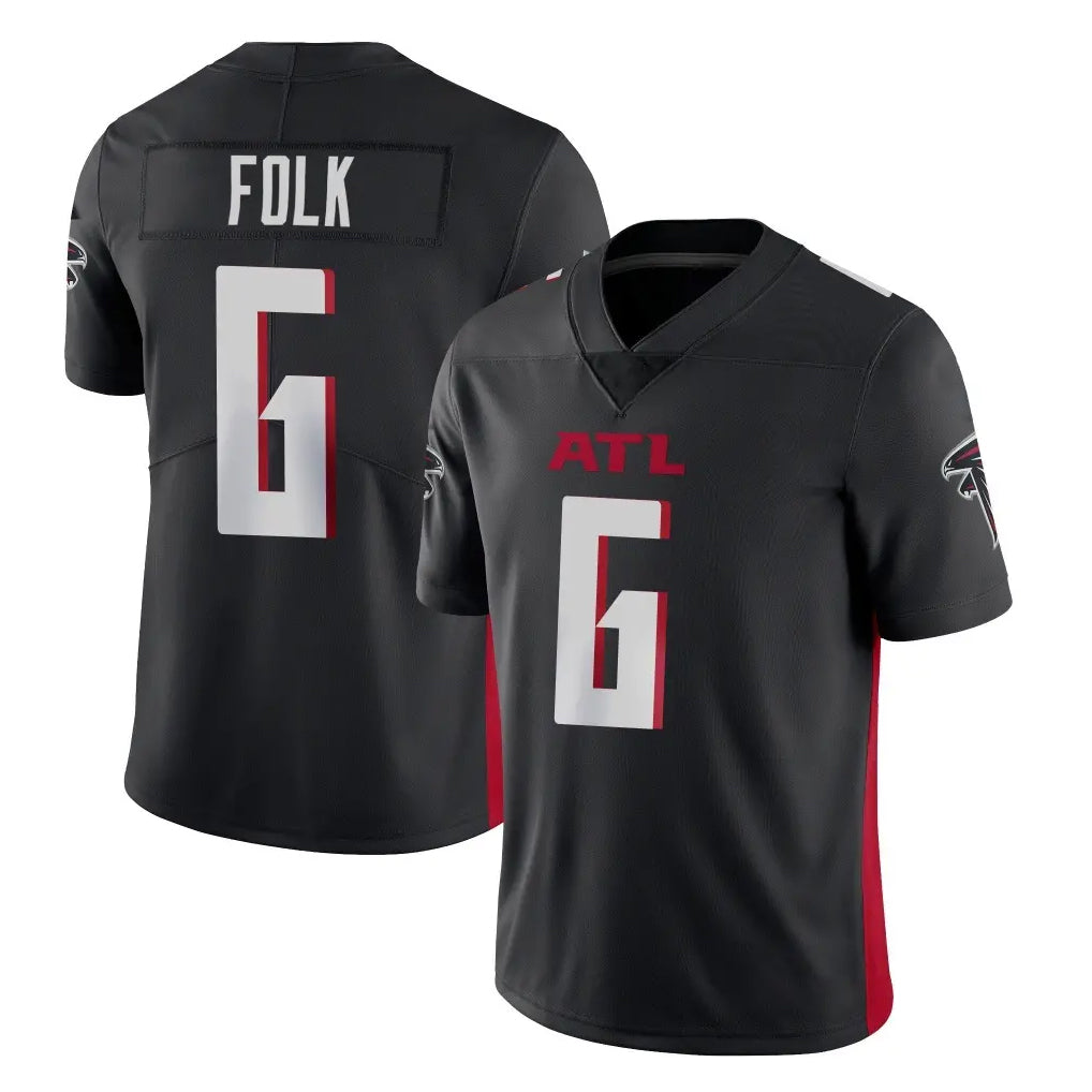 A.Falcons #6 Nick Folk Player Black Vapor Untouchable Limited Home Game Edoa Stitched Jerseys
