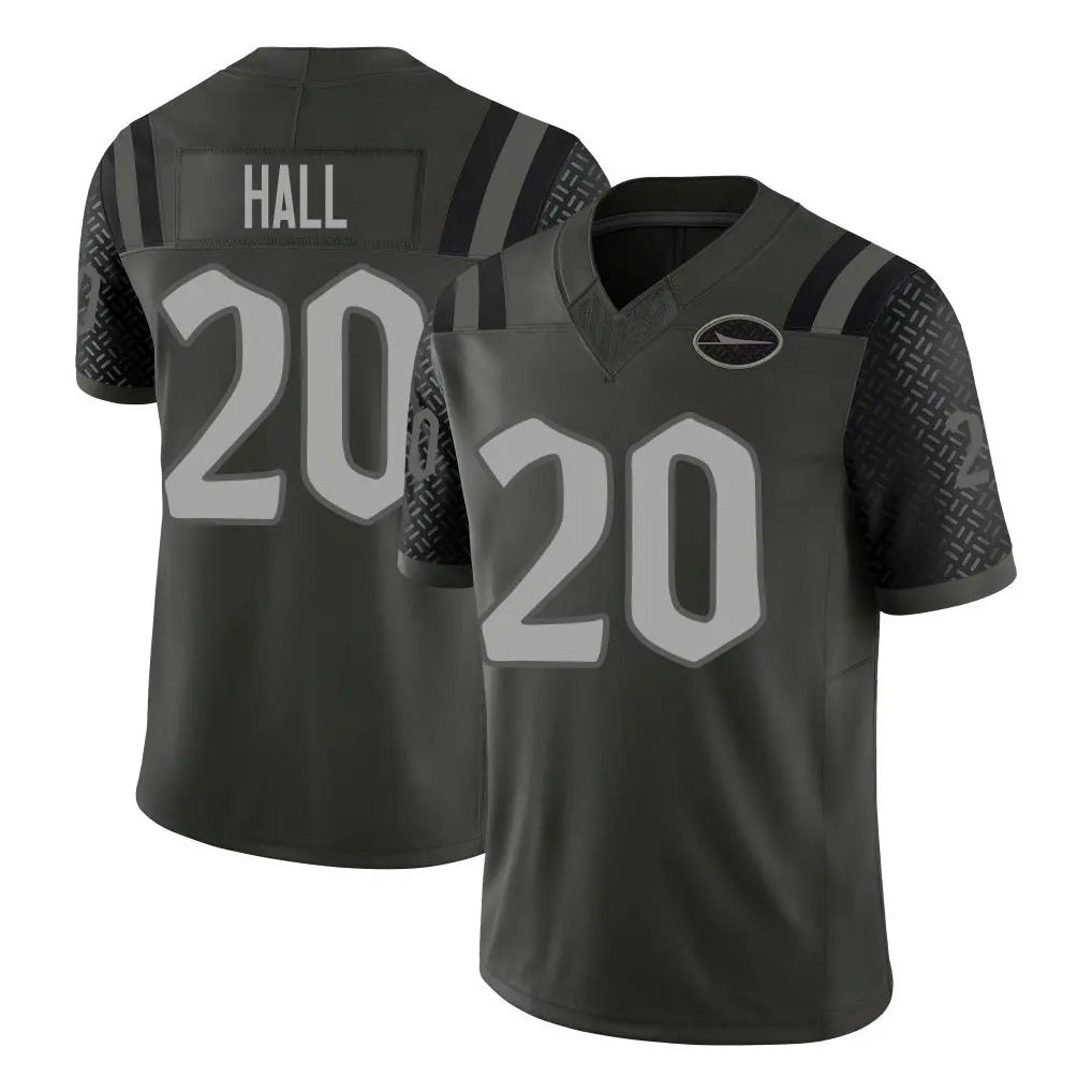 NY.Jets #20 Breece Hall Player Green Limited 2025 Rivalries Collection Home Game Edoa Stitched Jerseys