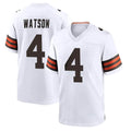 C.Browns #4 Deshaun Watson Player White Home Game Edoa Stitched Jerseys