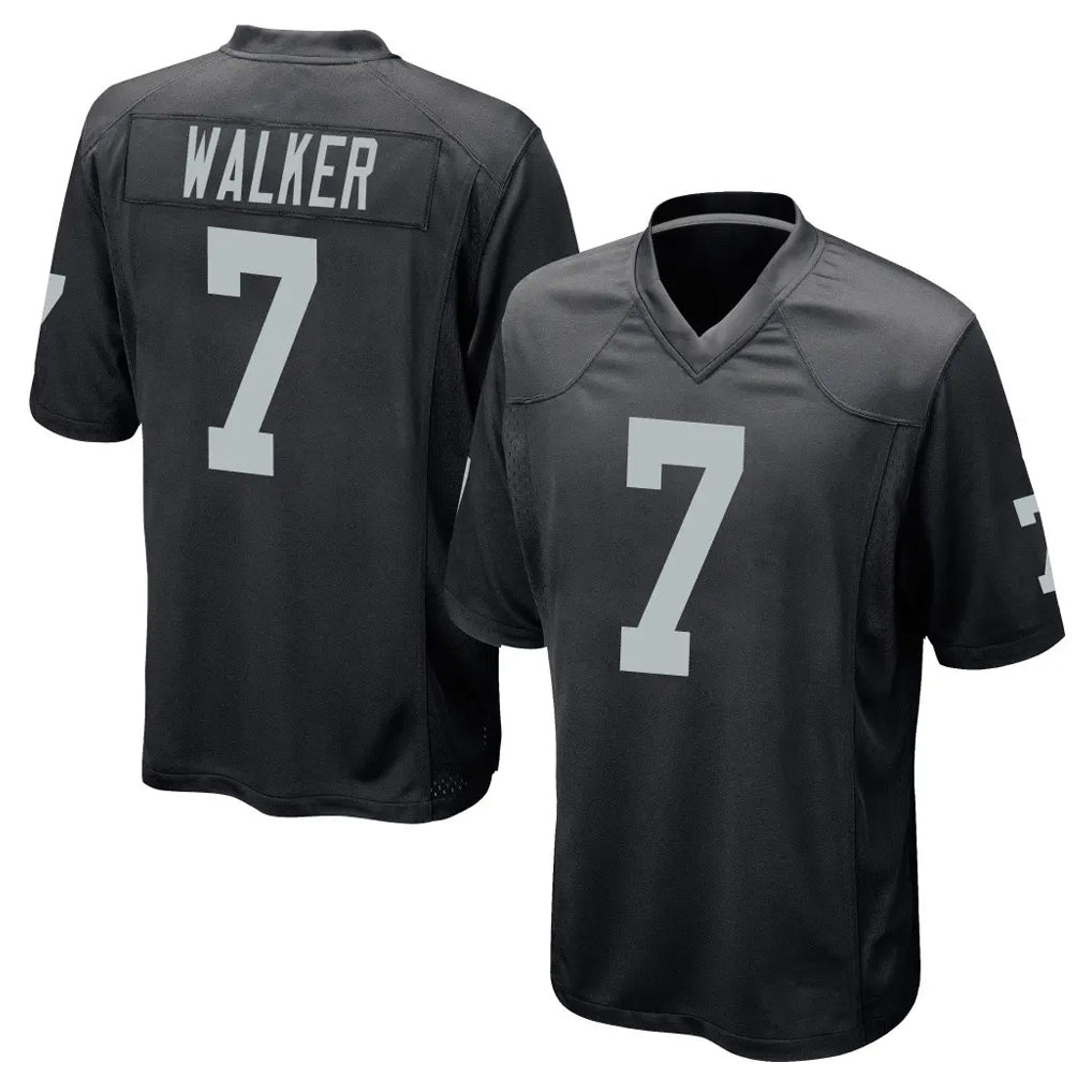 LV.Raiders #7 Quay Walker Player Black Home Game Edoa Stitched Jerseys