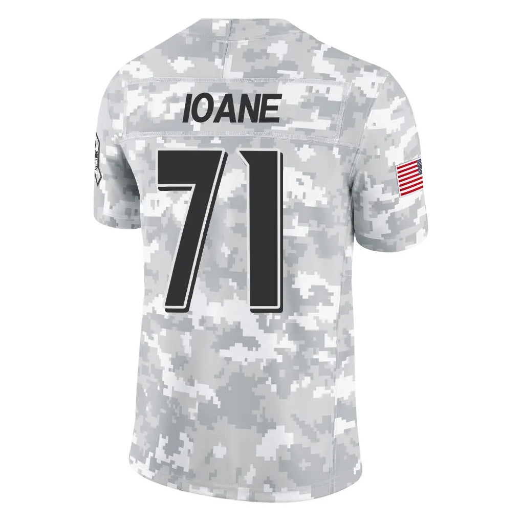 B.Ravens #71 Olaivavega Ioane Player Arctic Camo Salute to Service Limited Edoa Stitched Jerseys