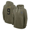 D.Cowboys #9 KaVontae Turpin Player Olive Salute to Service Pullover Hoodies Limited Edoa Stitched Jerseys