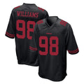 SF.49ers #98 Mykel Williams Player Black Alternate Home Game Edoa Stitched Jerseys
