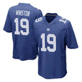 NY.Giants #19 Jameis Winston Player Royal Home Game Edoa Stitched Jerseys