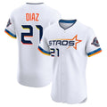 H.Astros #21 Yainer Diaz Player White City Connect Limited Elite Home Edoa Stitched Jerseys